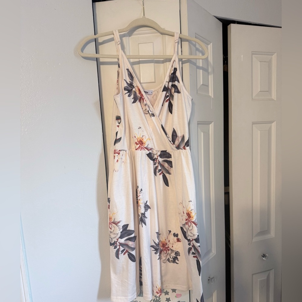Floral Sleeveless Wrap Dress